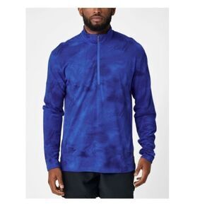 Under Armour Mens Half zip fleece Under Armour Run Anywhere Streaker Blue Size l